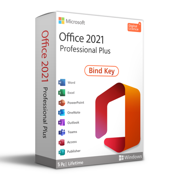 Office 2021 pro plus (License Key) (Online Activation)(5PC) (Email Bind)