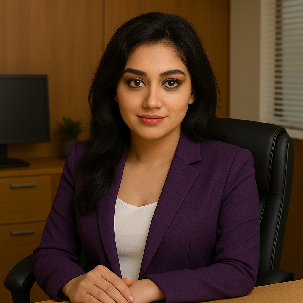 Professional Poise in a Modern Office