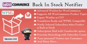 WPML – Back In Stock Notifier for WooCommerce