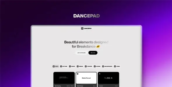 Dancepad – Breakdance Design Elements Addon 1 Dancepad – Breakdance Design Elements Addon