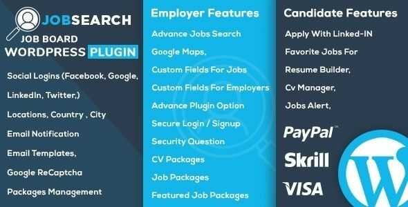 JobSearch – Best WordPress Plugin For Job Listing & Managing 1 JobSearch – Best WordPress Plugin For Job Listing & Managing