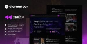 Marko – Digital Marketing Agency Elementor Template Kit