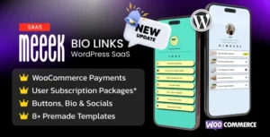 Meeek Pro – Link in Bio SaaS WordPress Plugin
