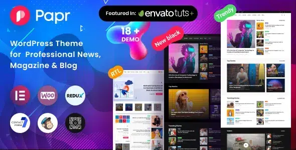 Papr – News and Magazine WordPress Theme 1 Papr – News and Magazine WordPress Theme