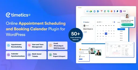 Timetics Pro – Appointment Booking WordPress Plugin 1 Timetics Pro – Appointment Booking WordPress Plugin