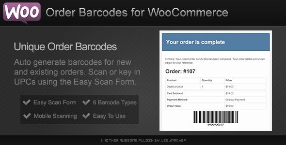 WooCommerce Order Barcodes - WordPress Plugin 1 WooCommerce Order Barcodes - WordPress Plugin
