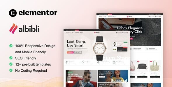 Albibli - Multipurpose WooCommerce Store Elementor Template Kit 1 Albibli - Multipurpose WooCommerce Store Elementor Template Kit