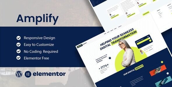 Amplify – Digital Marketing Agency Elementor Template Kit 1 Amplify – Digital Marketing Agency Elementor Template Kit