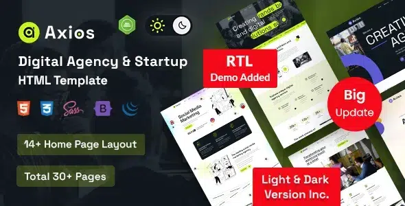 Axios – Digital Agency WordPress Theme 1 Axios – Digital Agency WordPress Theme