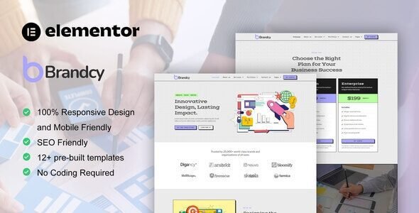 Brandcy – Branding & Digital Marketing Agency Elementor Template Kit 1 Brandcy – Branding & Digital Marketing Agency Elementor Template Kit