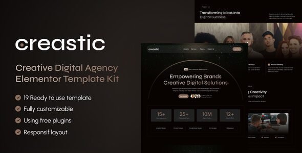 Creastic – Creative Digital Agency Elementor Template Kit 1 Creastic – Creative Digital Agency Elementor Template Kit