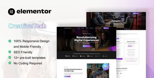 CreativeTech – Digital Marketing Agency Elementor Template Kit 1 CreativeTech – Digital Marketing Agency Elementor Template Kit