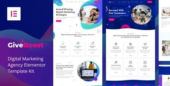 GiveBoost – Digital Marketing Agency Elementor Pro Template Kit 1 GiveBoost – Digital Marketing Agency Elementor Pro Template Kit