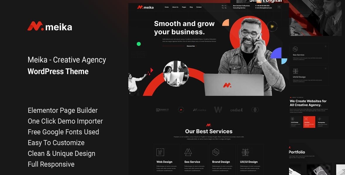 Meika – Creative Agency WordPress Theme 1 Meika – Creative Agency WordPress Theme