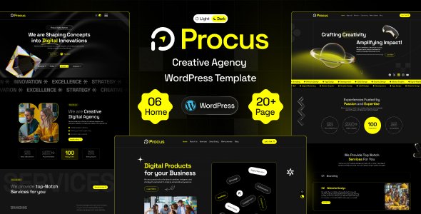 Procus - Modern Creative Digital Agency WordPress Theme 1 Procus - Modern Creative Digital Agency WordPress Theme