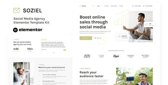 Soziel – Social Media Agency Elementor Template Kit 1 Soziel – Social Media Agency Elementor Template Kit