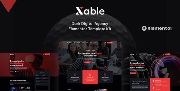 Xable – Digital Marketing Agency Template Kit (Dark ) 1 Xable – Digital Marketing Agency Template Kit (Dark )