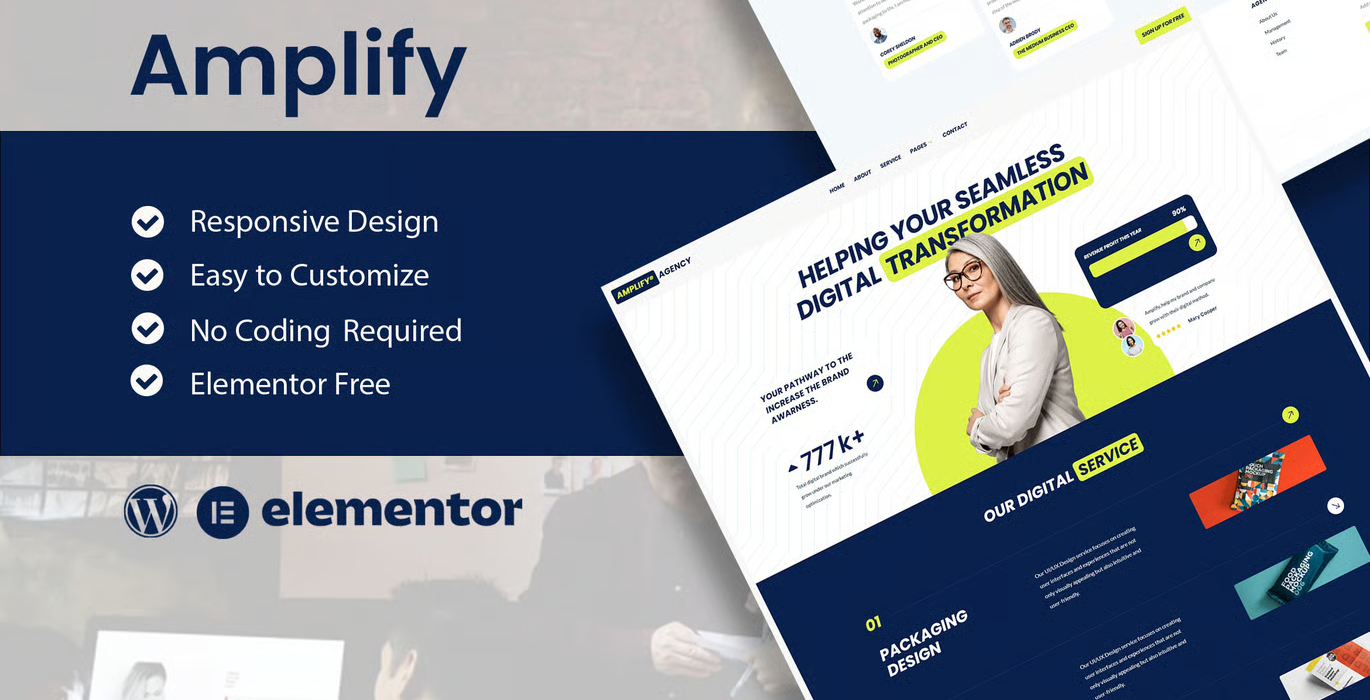 Amplify – Digital Marketing Agency Elementor Template Kit