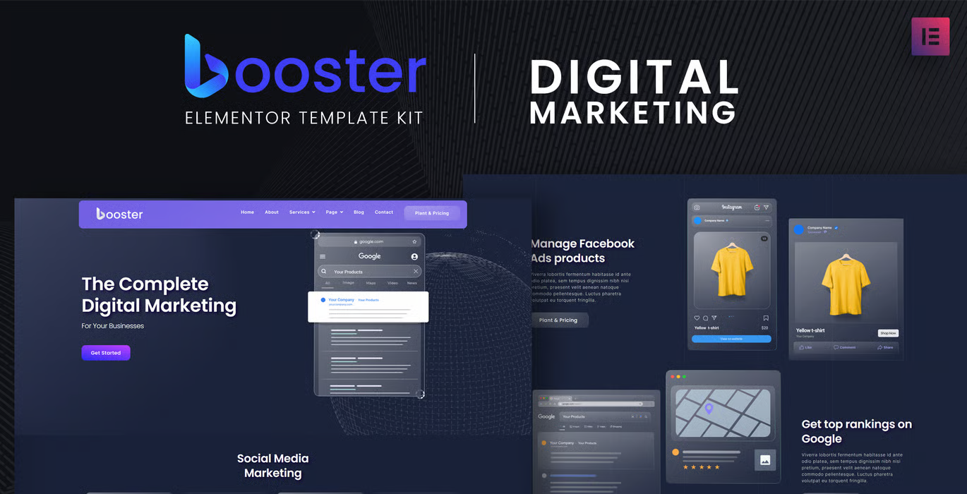 Booster – Digital Marketing Elementor Template Kit