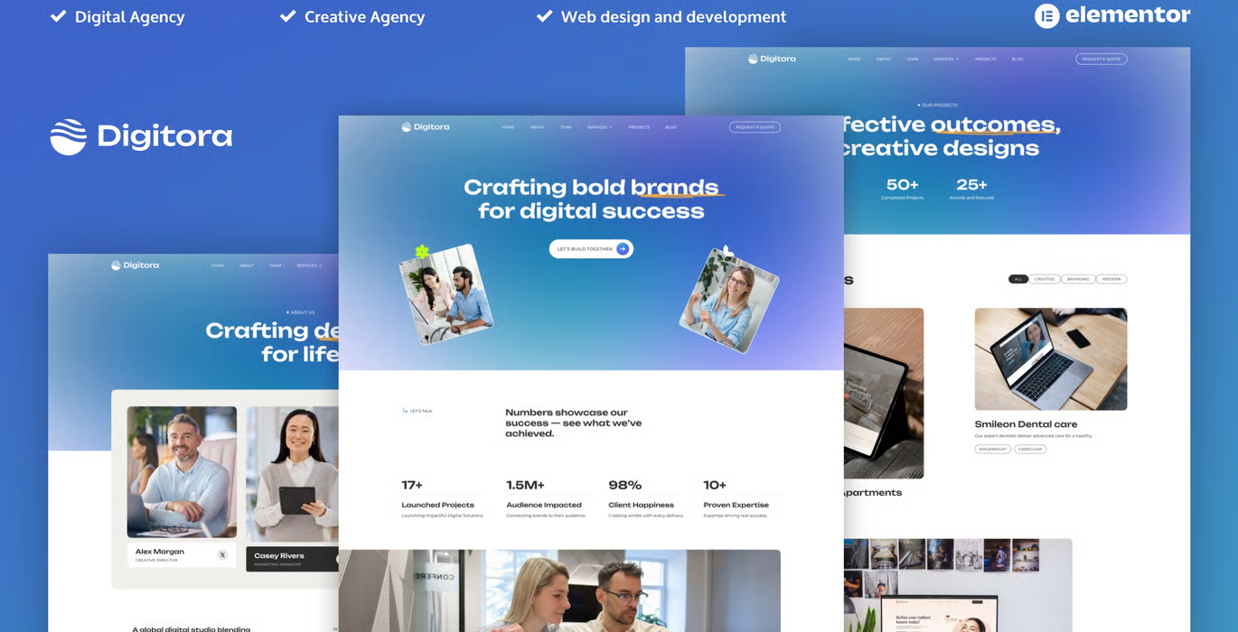 Digitora – Digital Agency Elementor Pro Template Kit
