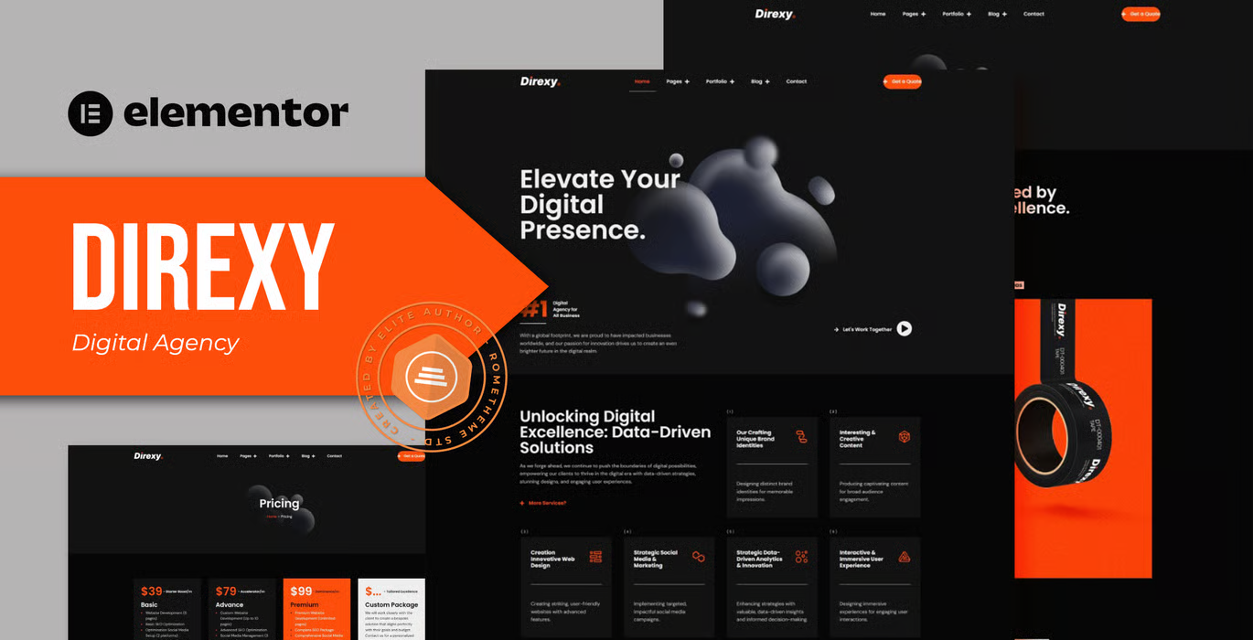 Direxy – Digital Agency Elementor Pro Template Kit