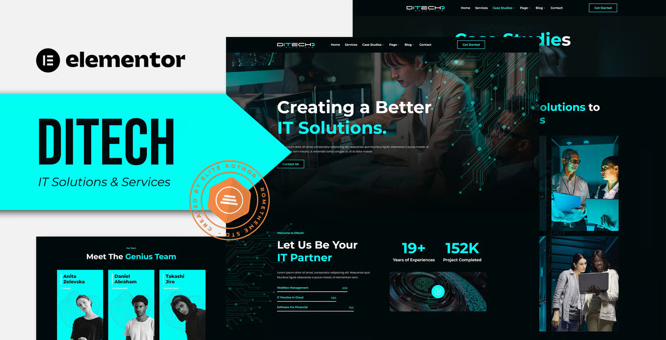 Ditech – IT Solutions & Services Company Elementor Template Kit