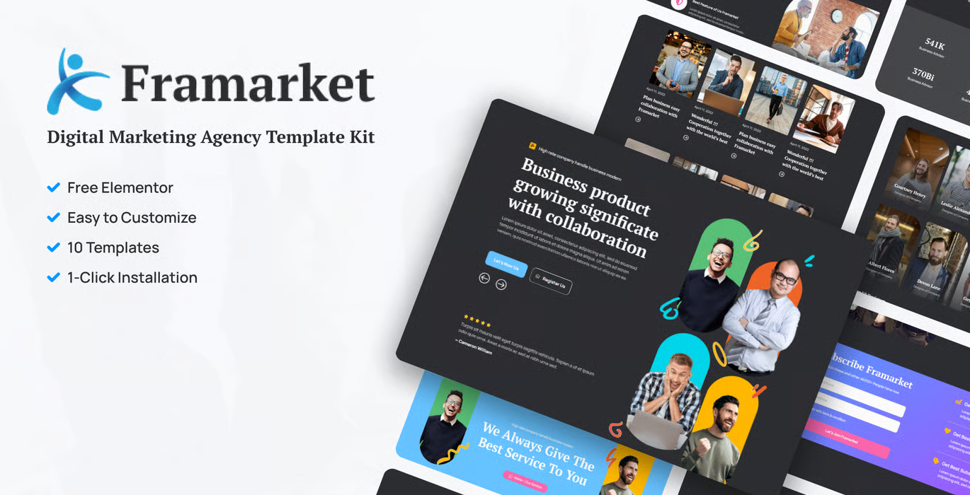 Framarket – Digital Marketing Elementor Template Kit