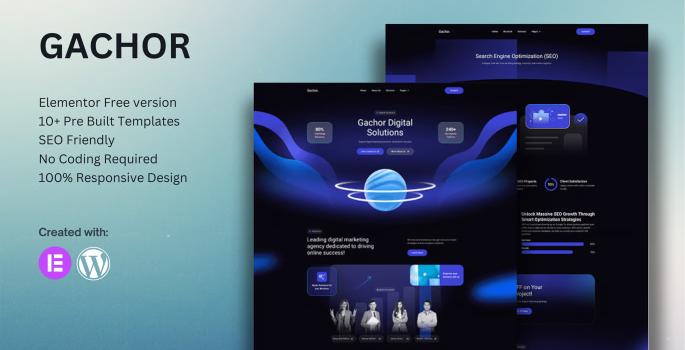 Gachor – Digital Marketing Agency Elementor Template Kit
