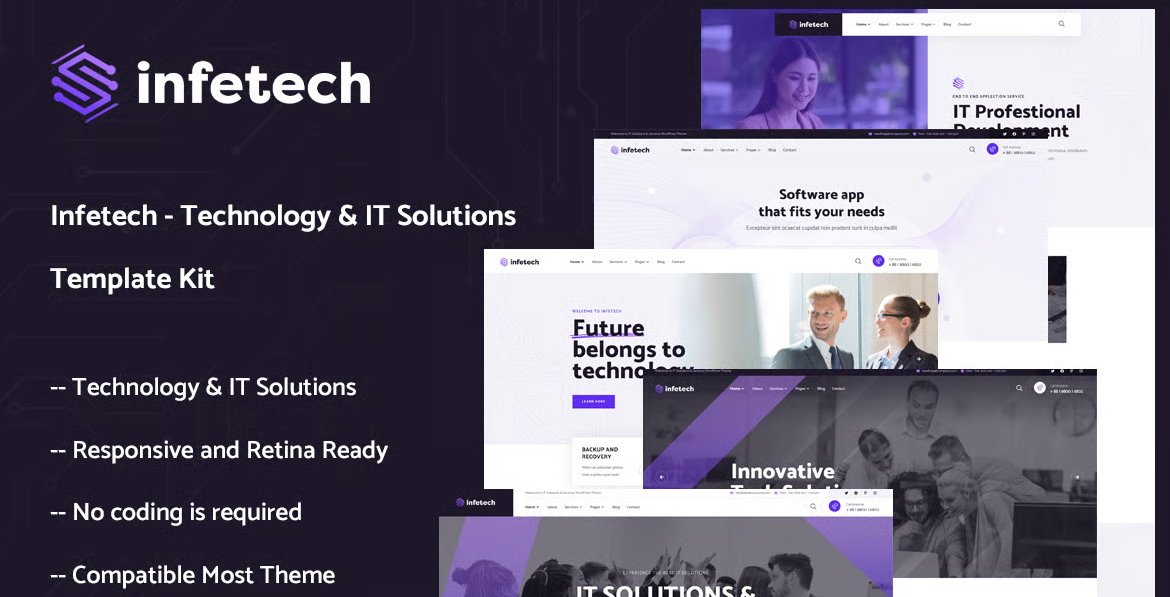 Infetech – Technology & IT Solutions Elementor Template Kit