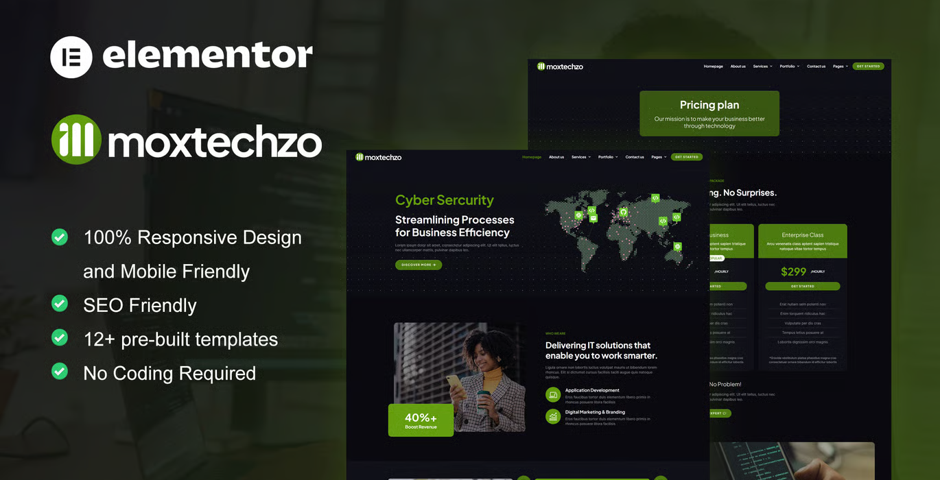 MoxTechzo – Tech Company & IT Service Elementor Template Kit