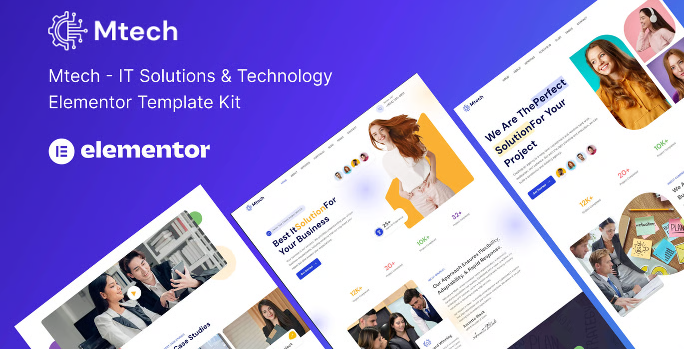 Mtech – IT Solutions & Technology Elementor Template Kit