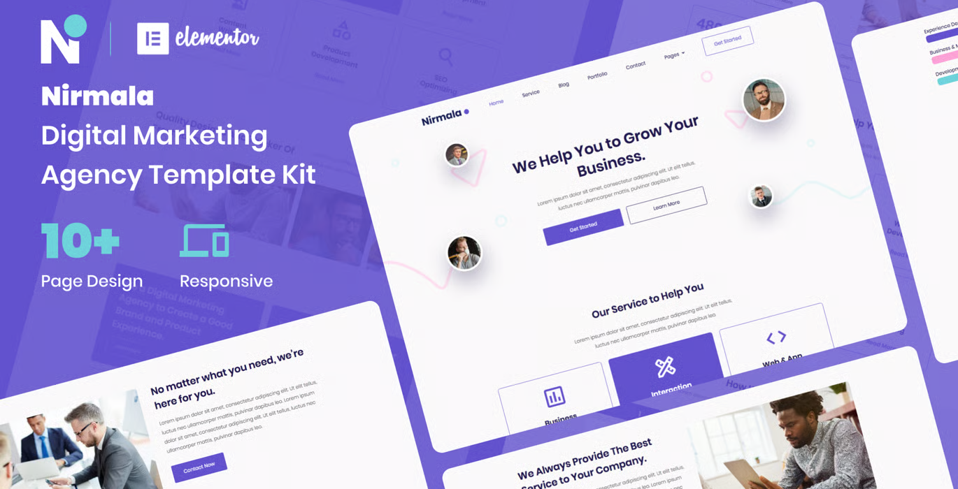 Nirmala – Digital Marketing Agency Elementor Template Kit