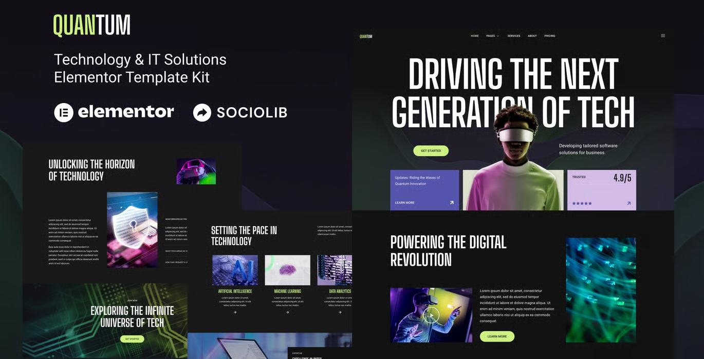 Quantum – Technology & IT Solutions Elementor Template Kit