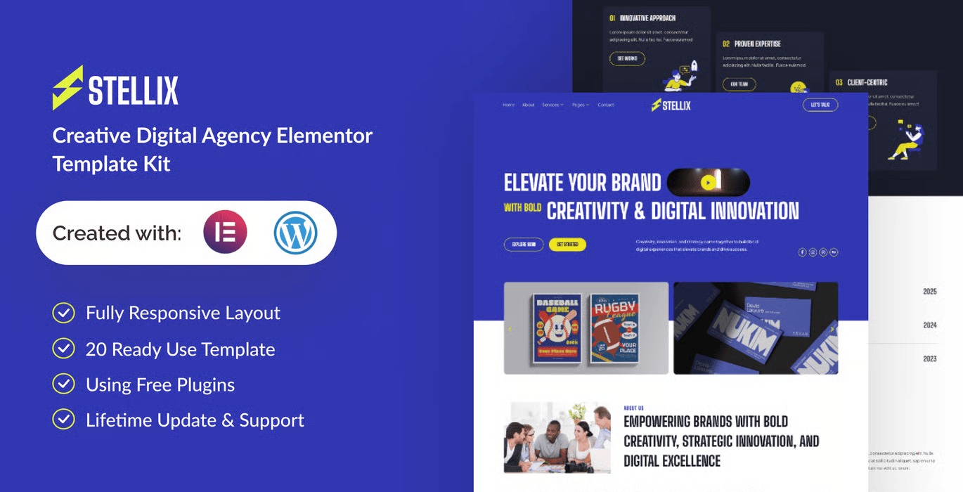 Stellix – Creative Digital Agency Elementor Template Kit